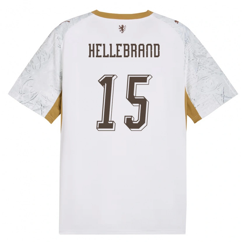 Danxen Dětské Česko Patrik Hellebrand #15 Smetanová Zlatá Šedá Daleko Hráčské Dresy 26-28 Dres