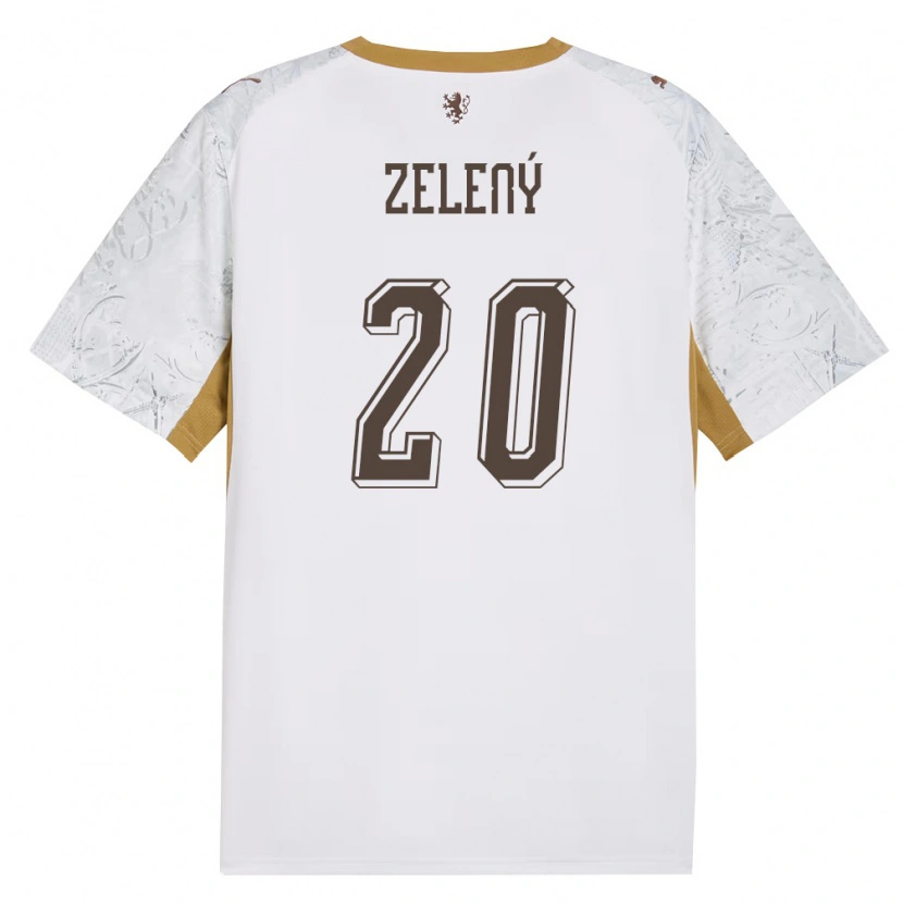 Danxen Dětské Česko Jaroslav Zelený #20 Smetanová Zlatá Šedá Daleko Hráčské Dresy 26-28 Dres