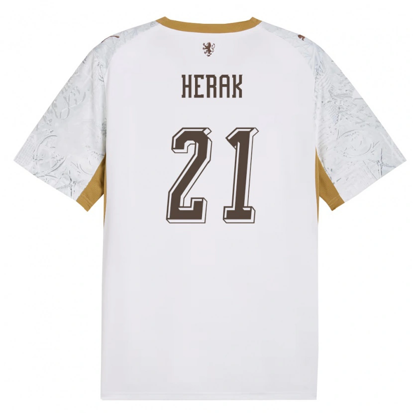 Danxen Dětské Česko Frantisek Herak #21 Smetanová Zlatá Šedá Daleko Hráčské Dresy 26-28 Dres