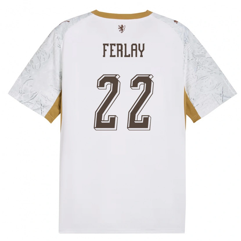 Danxen Dětské Česko Ruben Ferlay #22 Smetanová Zlatá Šedá Daleko Hráčské Dresy 26-28 Dres