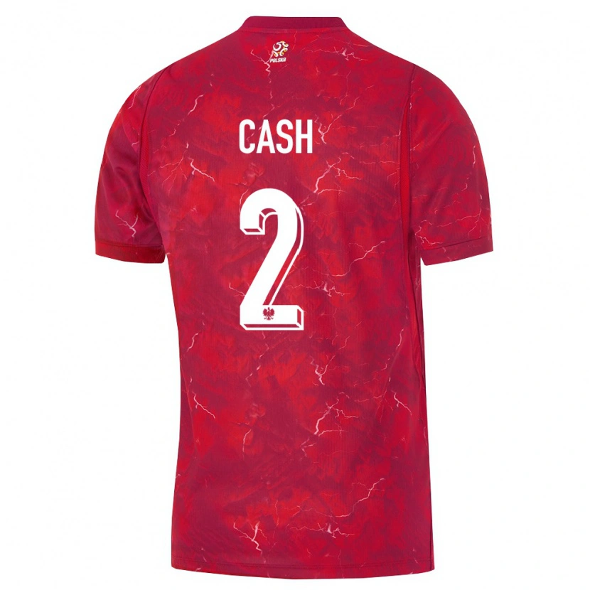 Danxen Dětské Polsko Matty Cash #2 Červená Bílá Daleko Hráčské Dresy 26-28 Dres
