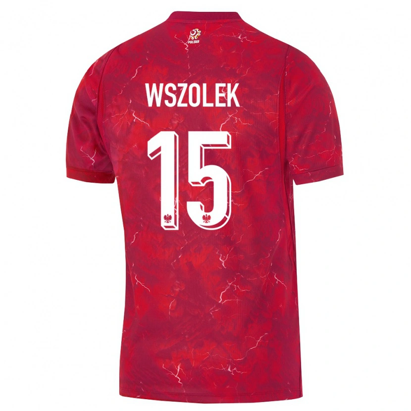 Danxen Dětské Polsko Paweł Wszołek #15 Červená Bílá Daleko Hráčské Dresy 26-28 Dres