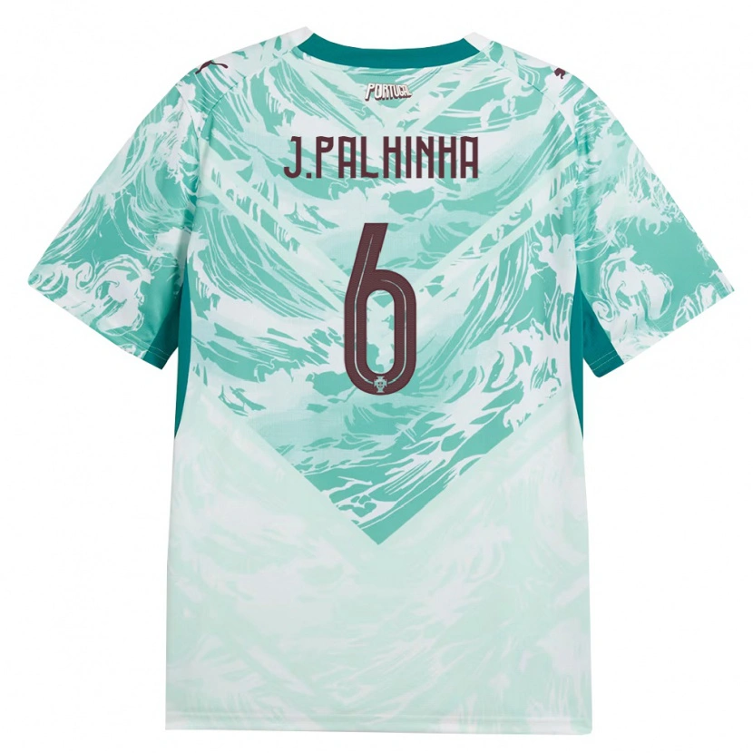 Danxen Dětské Portugalsko João Palhinha #6 Nebeská Modrá Bílá Zelená Daleko Hráčské Dresy 26-28 Dres