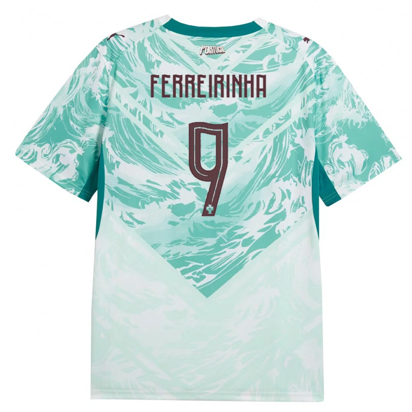 Danxen Dětské Portugalsko Afonso Ferreirinha #9 Nebeská Modrá Bílá Zelená Daleko Hráčské Dresy 26-28 Dres