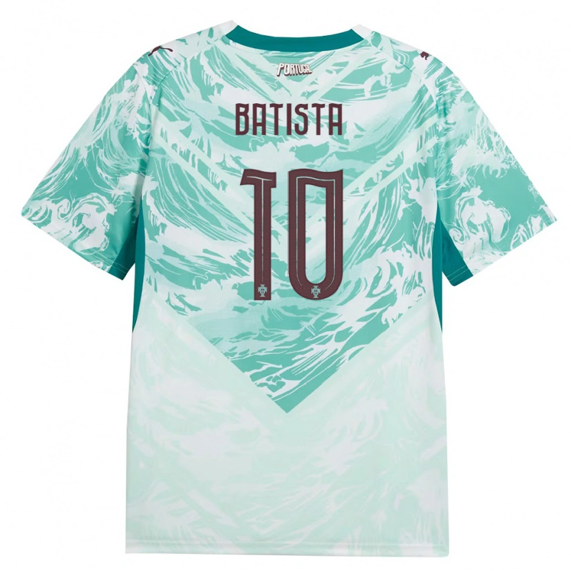 Danxen Dětské Portugalsko Nélio Batista #10 Nebeská Modrá Bílá Zelená Daleko Hráčské Dresy 26-28 Dres