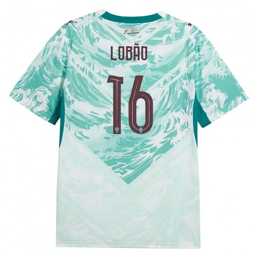 Danxen Dětské Portugalsko Diogo Lobao #16 Nebeská Modrá Bílá Zelená Daleko Hráčské Dresy 26-28 Dres