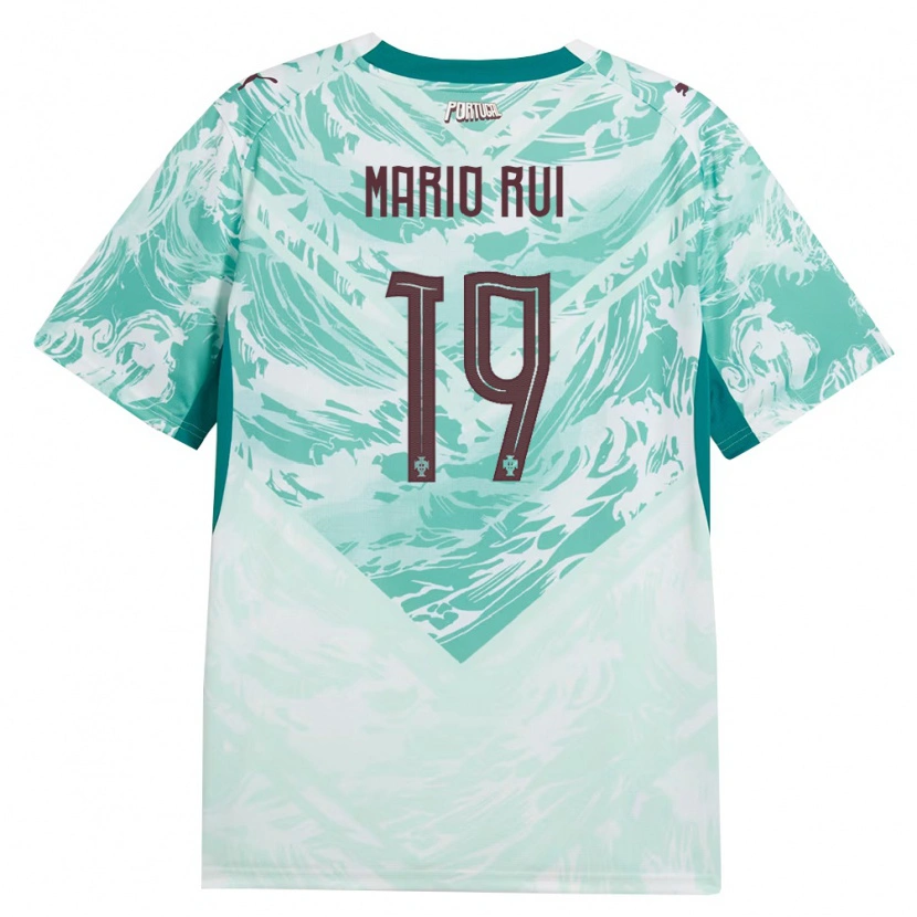Danxen Dětské Portugalsko Mario Rui #19 Nebeská Modrá Bílá Zelená Daleko Hráčské Dresy 26-28 Dres