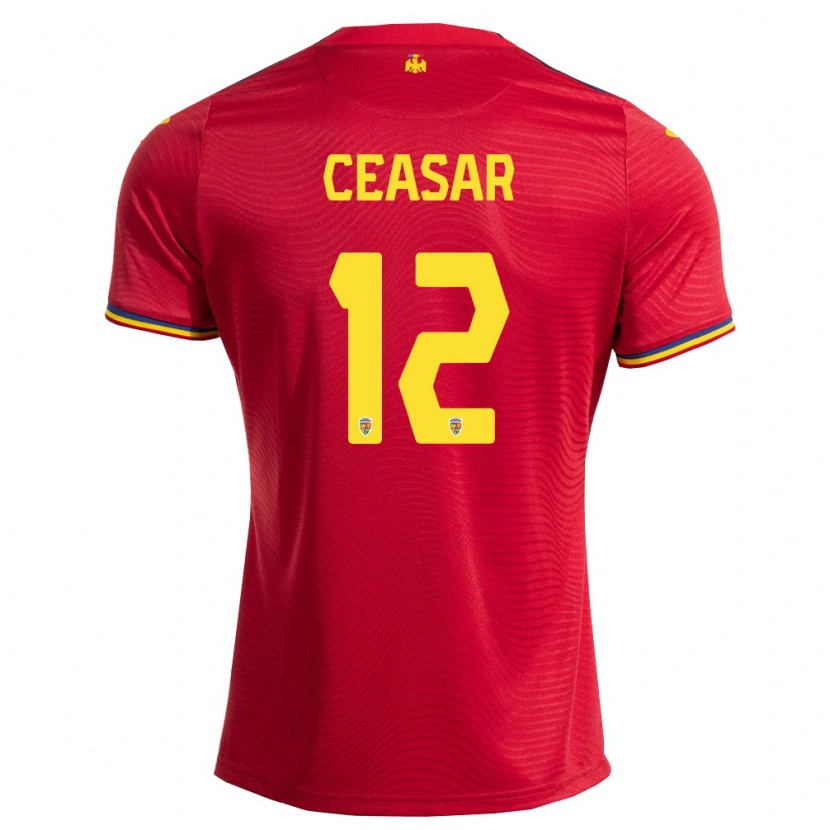 Danxen Dětské Rumunsko Camelia Ceasar #12 Červená Námořnická Žlutá Daleko Hráčské Dresy 26-28 Dres