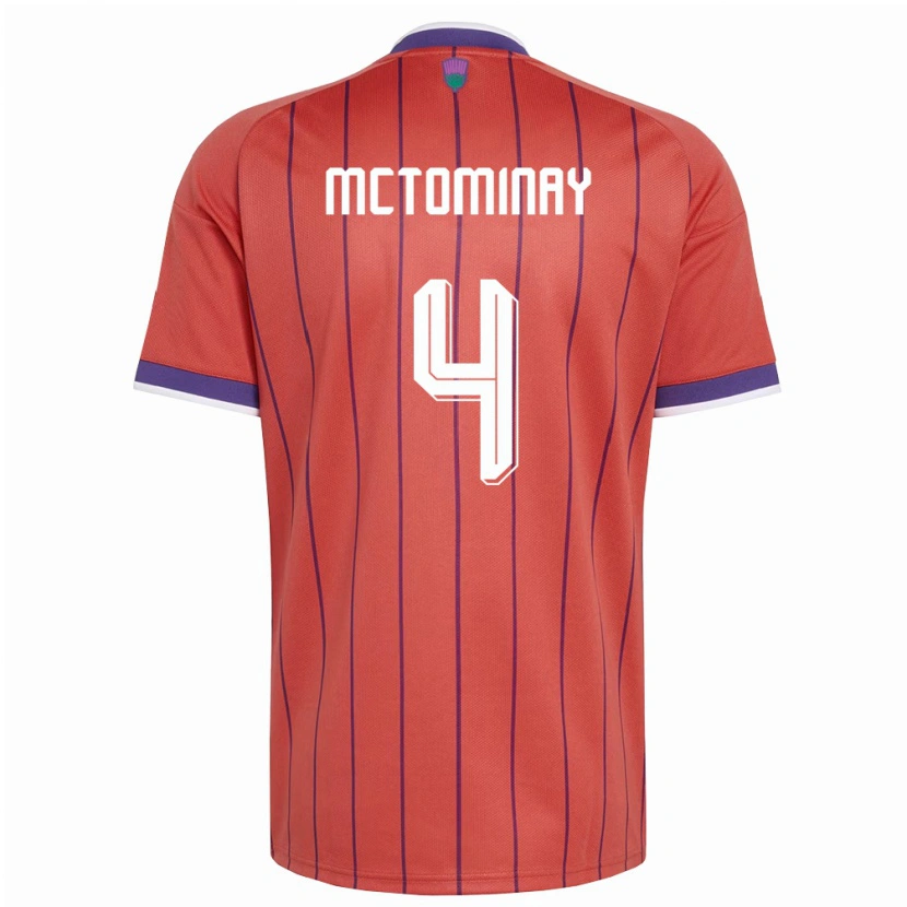 Danxen Dětské Skotsko Scott Mctominay #4 Oranžová Fialová Daleko Hráčské Dresy 26-28 Dres