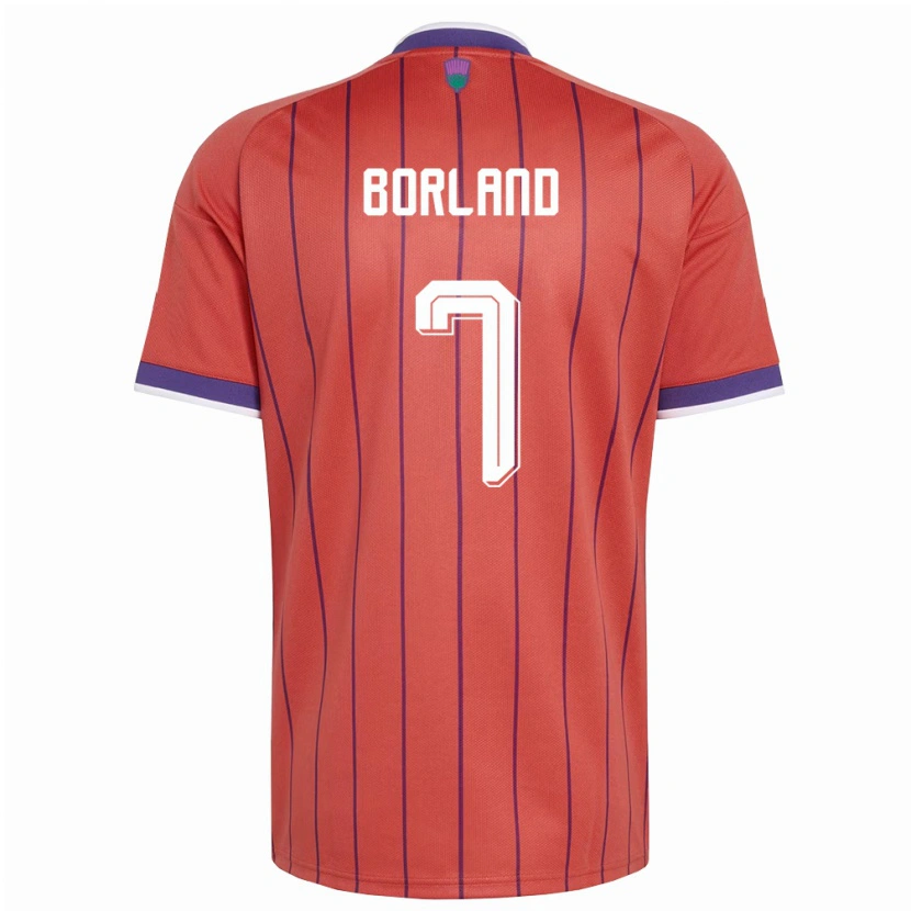 Danxen Dětské Skotsko Aidan Borland #7 Oranžová Fialová Daleko Hráčské Dresy 26-28 Dres