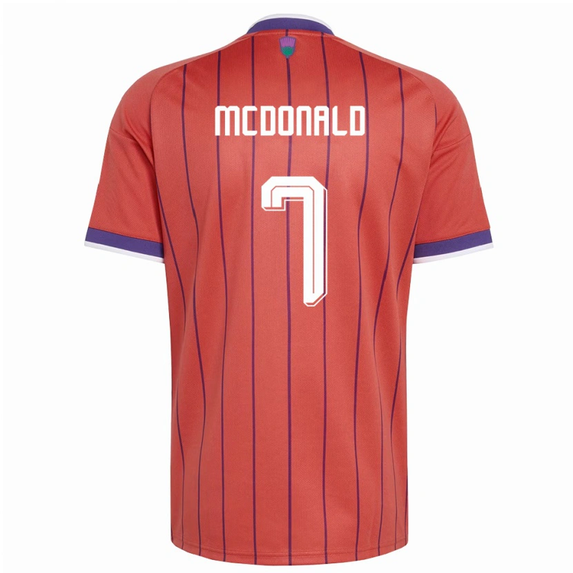 Danxen Dětské Skotsko Josh Mcdonald #7 Oranžová Fialová Daleko Hráčské Dresy 26-28 Dres