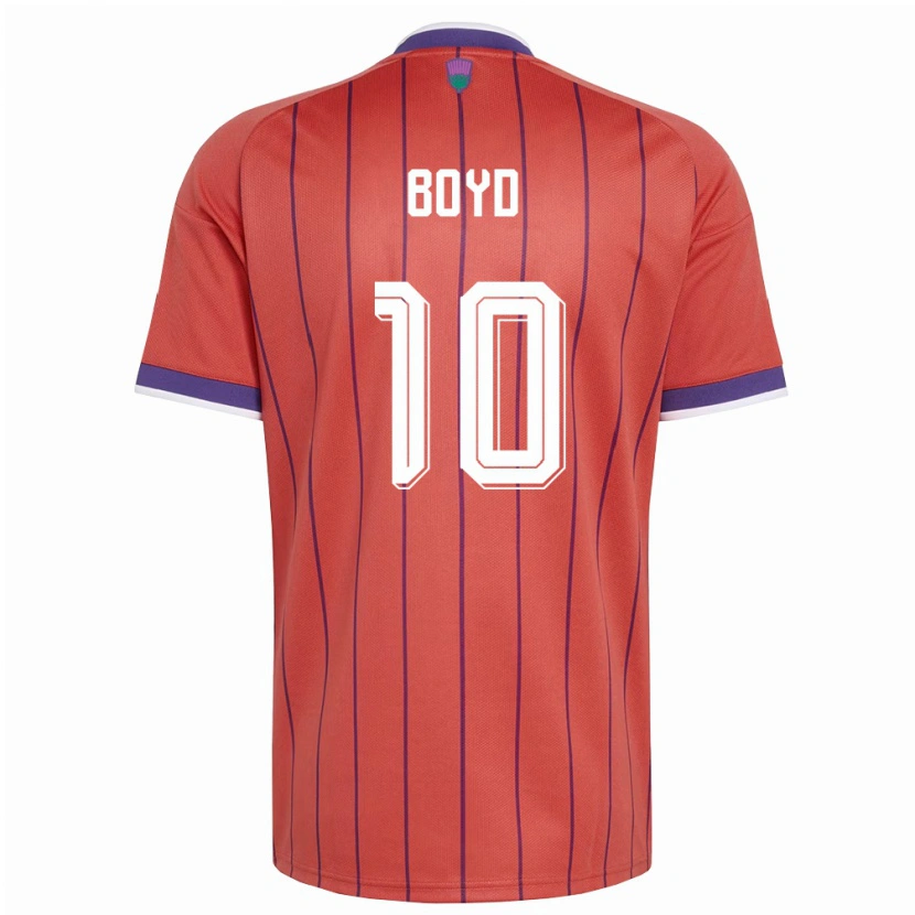 Danxen Dětské Skotsko Fletcher Boyd #10 Oranžová Fialová Daleko Hráčské Dresy 26-28 Dres