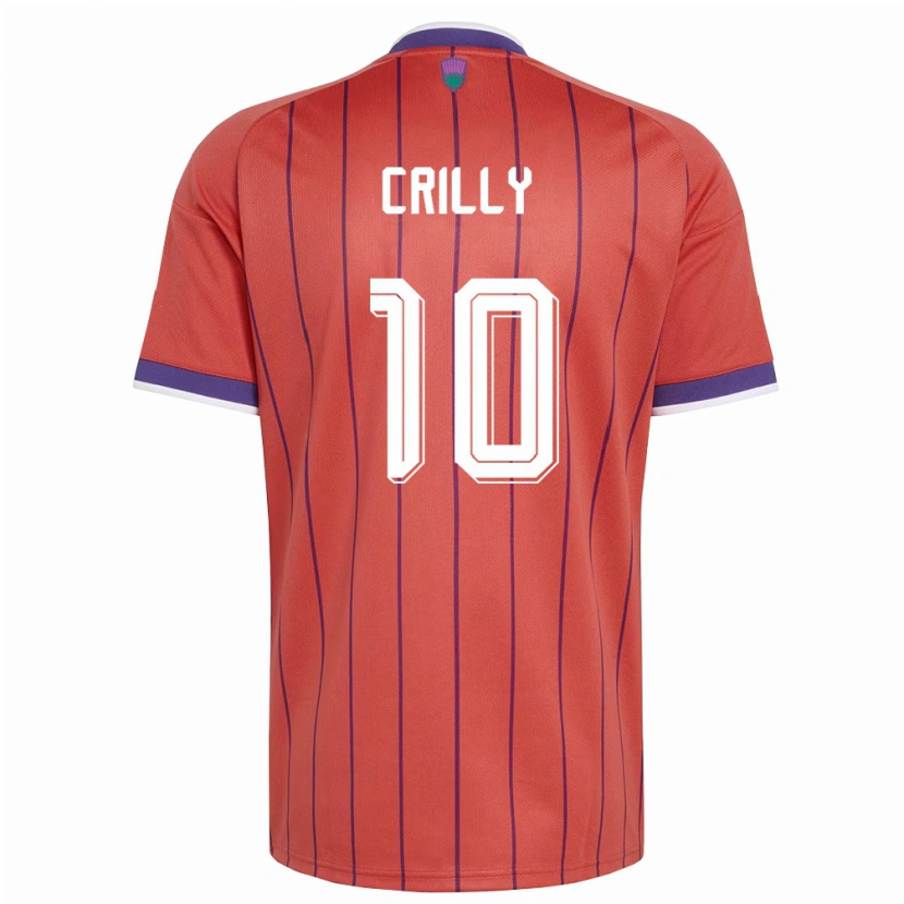 Danxen Dětské Skotsko Aiden Crilly #10 Oranžová Fialová Daleko Hráčské Dresy 26-28 Dres