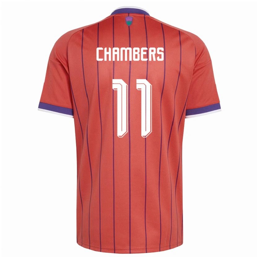 Danxen Dětské Skotsko Sam Chambers #11 Oranžová Fialová Daleko Hráčské Dresy 26-28 Dres