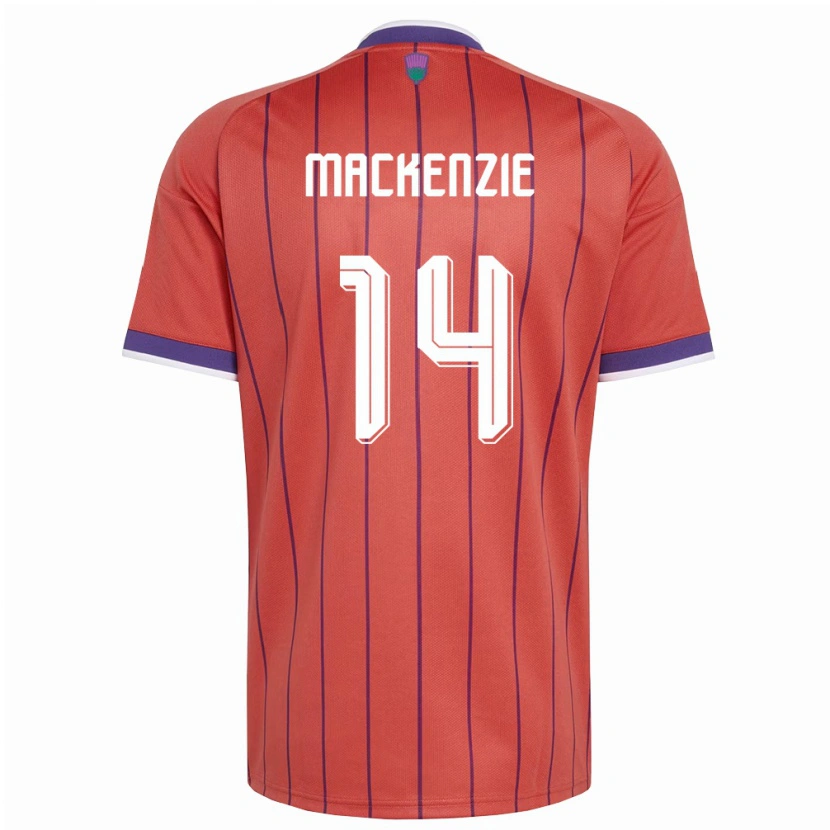 Danxen Dětské Skotsko Magnus Mackenzie #14 Oranžová Fialová Daleko Hráčské Dresy 26-28 Dres