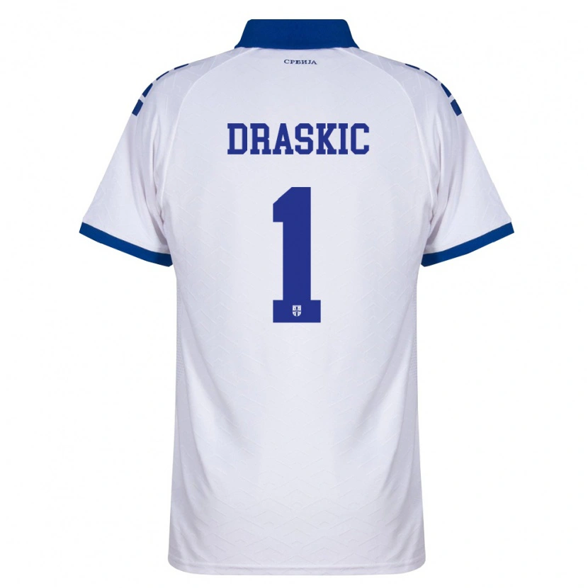 Danxen Dětské Srbsko Vuk Draskic #1 Námořnická Bílá Červená Daleko Hráčské Dresy 26-28 Dres