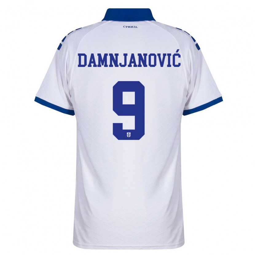 Danxen Dětské Srbsko Jovana Damnjanovic #9 Námořnická Bílá Červená Daleko Hráčské Dresy 26-28 Dres