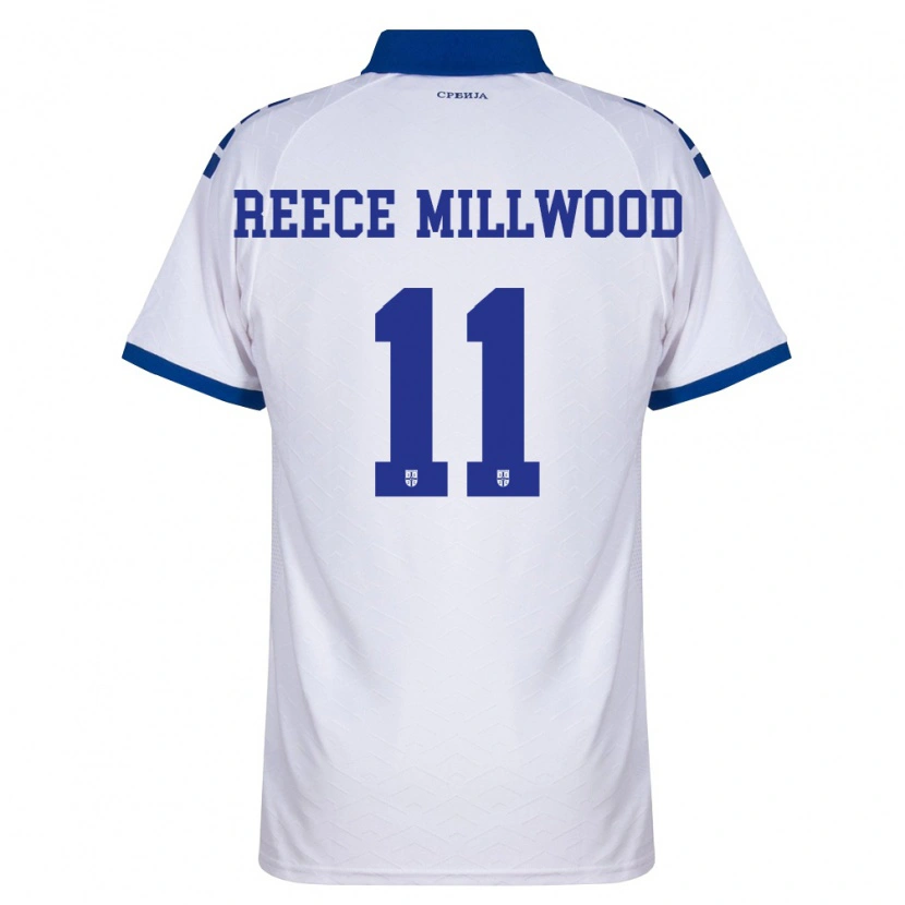 Danxen Dětské Srbsko William Reece Millwood #11 Námořnická Bílá Červená Daleko Hráčské Dresy 26-28 Dres