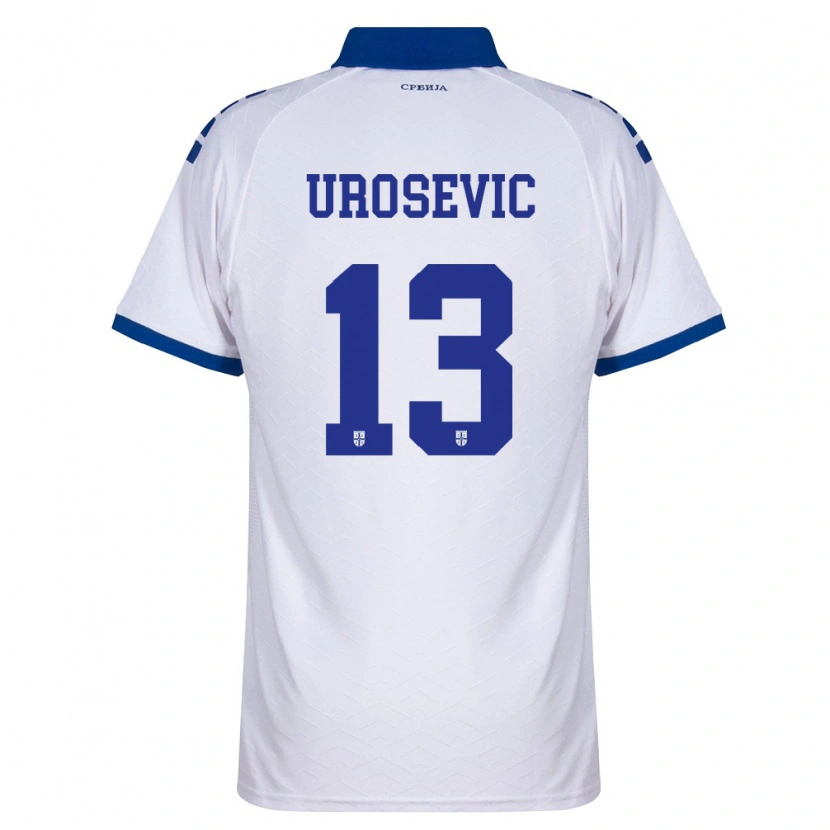 Danxen Dětské Srbsko David Urosevic #13 Námořnická Bílá Červená Daleko Hráčské Dresy 26-28 Dres