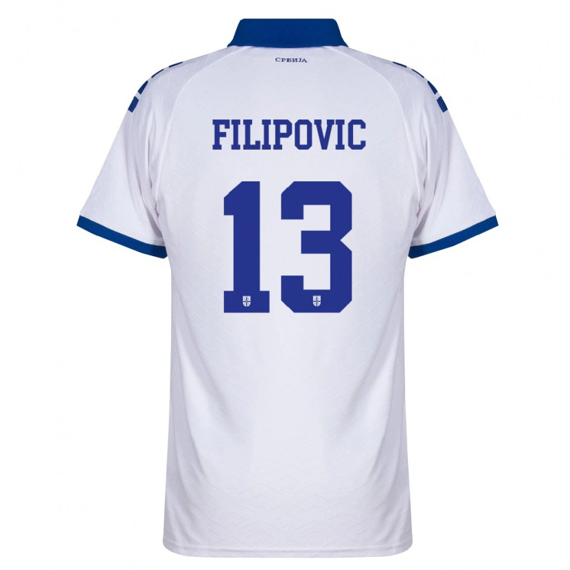 Danxen Dětské Srbsko Uros Filipovic #13 Námořnická Bílá Červená Daleko Hráčské Dresy 26-28 Dres