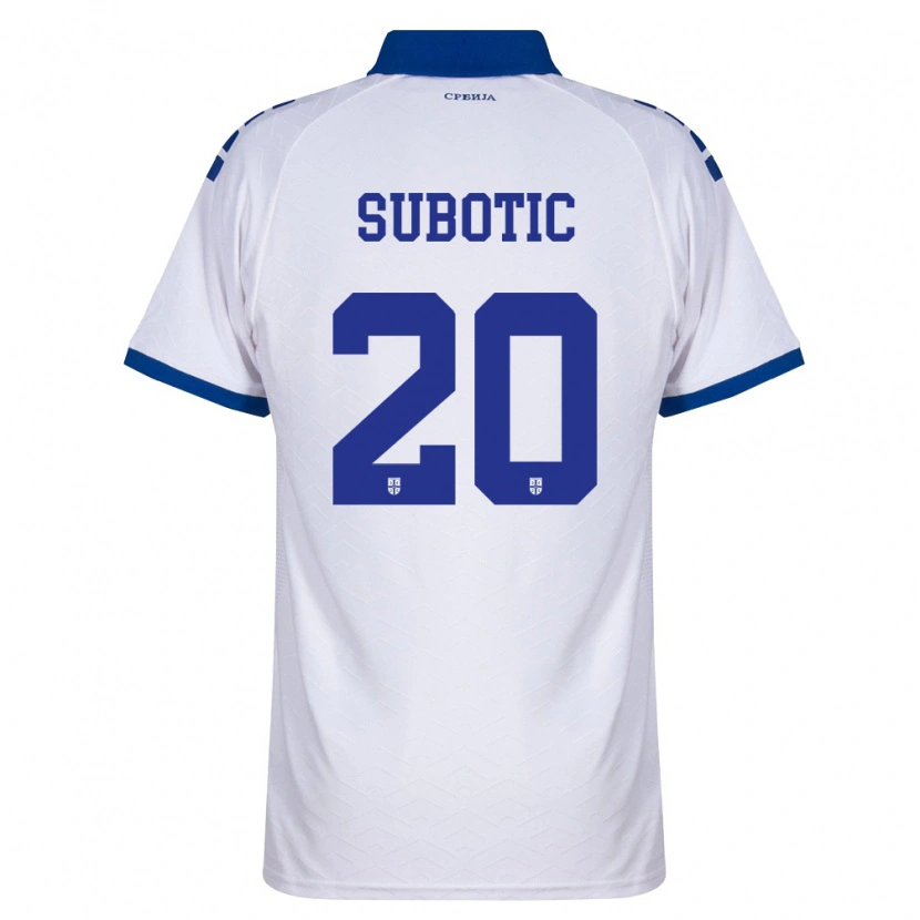 Danxen Dětské Srbsko Andrej Subotic #20 Námořnická Bílá Červená Daleko Hráčské Dresy 26-28 Dres