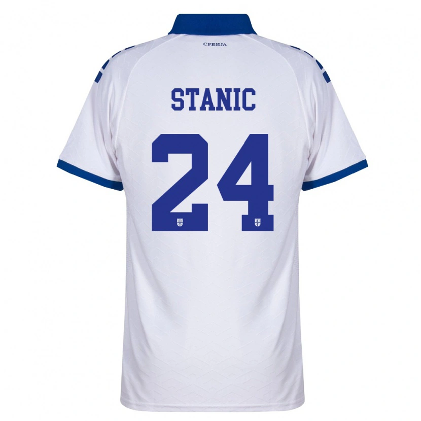 Danxen Dětské Srbsko Petar Stanic #24 Námořnická Bílá Červená Daleko Hráčské Dresy 26-28 Dres