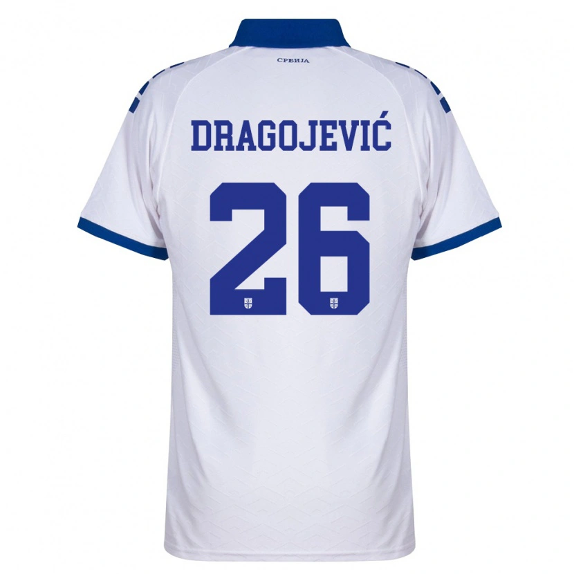 Danxen Dětské Srbsko Vanja Dragojevic #26 Námořnická Bílá Červená Daleko Hráčské Dresy 26-28 Dres