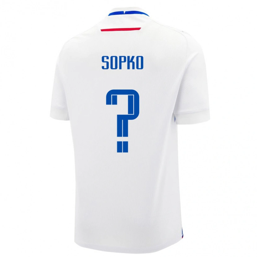 Danxen Dětské Slovensko Patrik Sopko #0 Bílá Modrá Daleko Hráčské Dresy 26-28 Dres