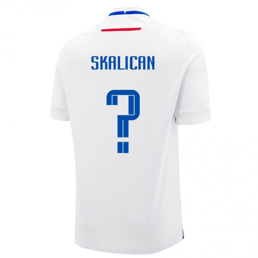 Danxen Dětské Slovensko Roman Skalican #0 Bílá Modrá Daleko Hráčské Dresy 26-28 Dres