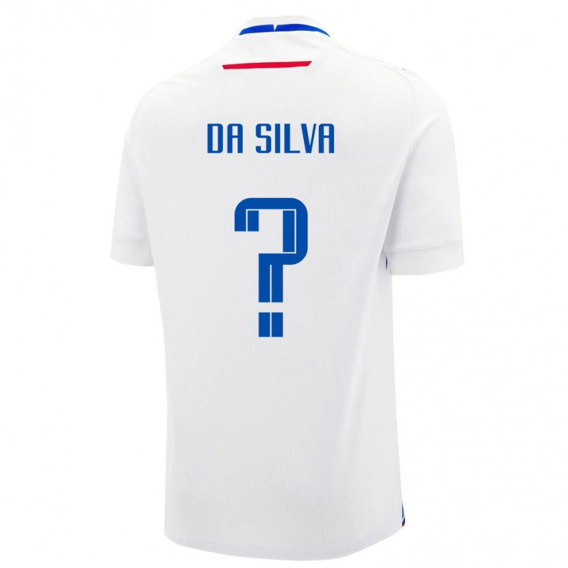 Danxen Dětské Slovensko Leonardo Da Silva #0 Bílá Modrá Daleko Hráčské Dresy 26-28 Dres
