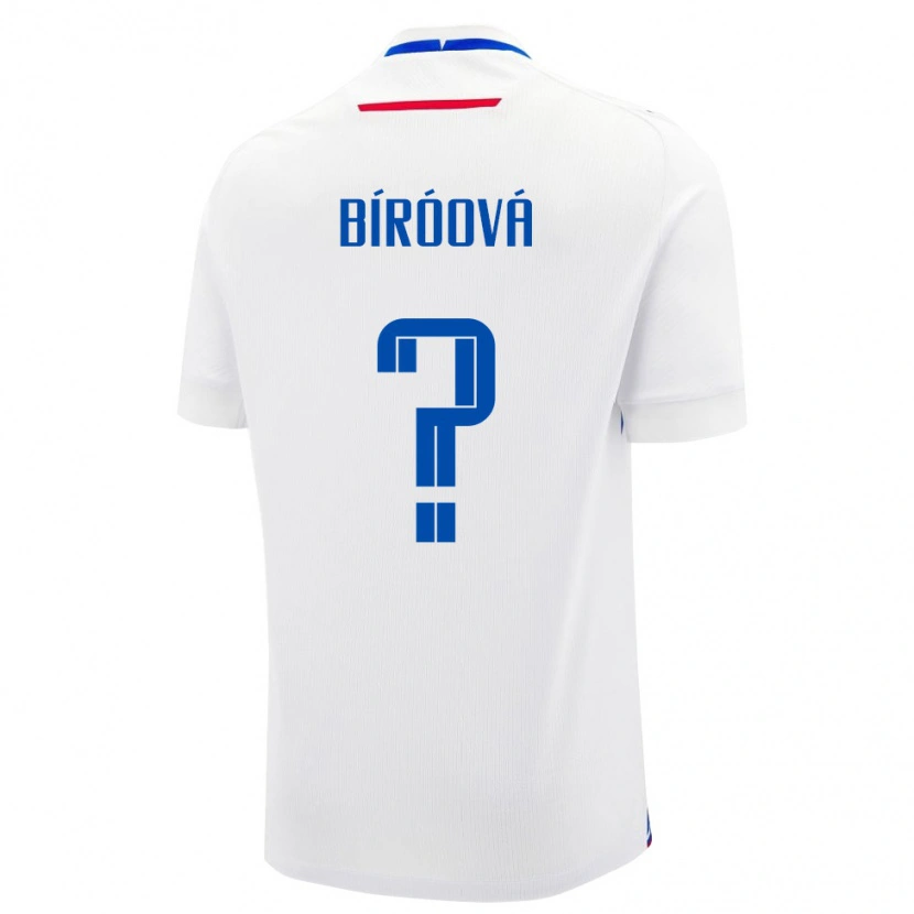 Danxen Dětské Slovensko Alexandra Bíróová #0 Bílá Modrá Daleko Hráčské Dresy 26-28 Dres
