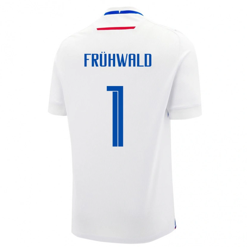 Danxen Dětské Slovensko Tomas Frühwald #1 Bílá Modrá Daleko Hráčské Dresy 26-28 Dres
