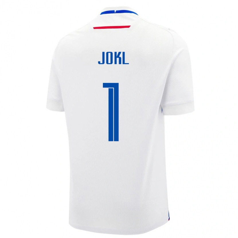 Danxen Dětské Slovensko Jakub Jokl #1 Bílá Modrá Daleko Hráčské Dresy 26-28 Dres