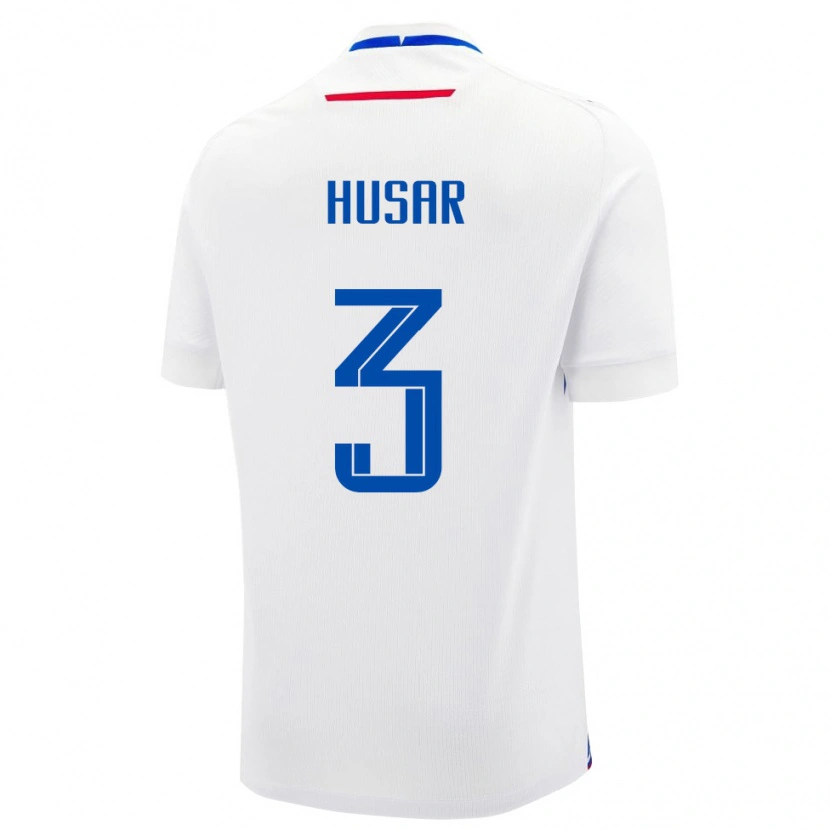 Danxen Dětské Slovensko Tadeas Husar #3 Bílá Modrá Daleko Hráčské Dresy 26-28 Dres