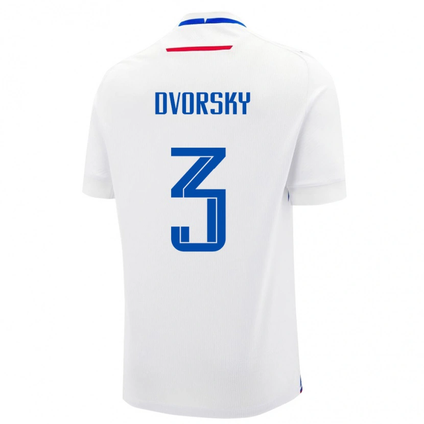 Danxen Dětské Slovensko Lukas Dvorsky #3 Bílá Modrá Daleko Hráčské Dresy 26-28 Dres