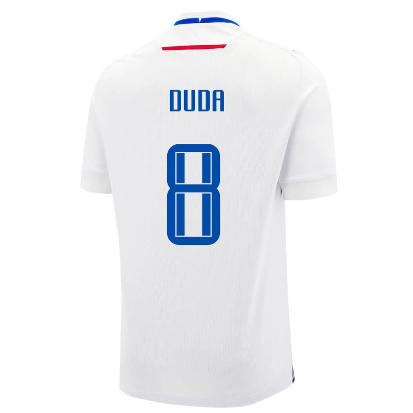 Danxen Dětské Slovensko Ondrej Duda #8 Bílá Modrá Daleko Hráčské Dresy 26-28 Dres
