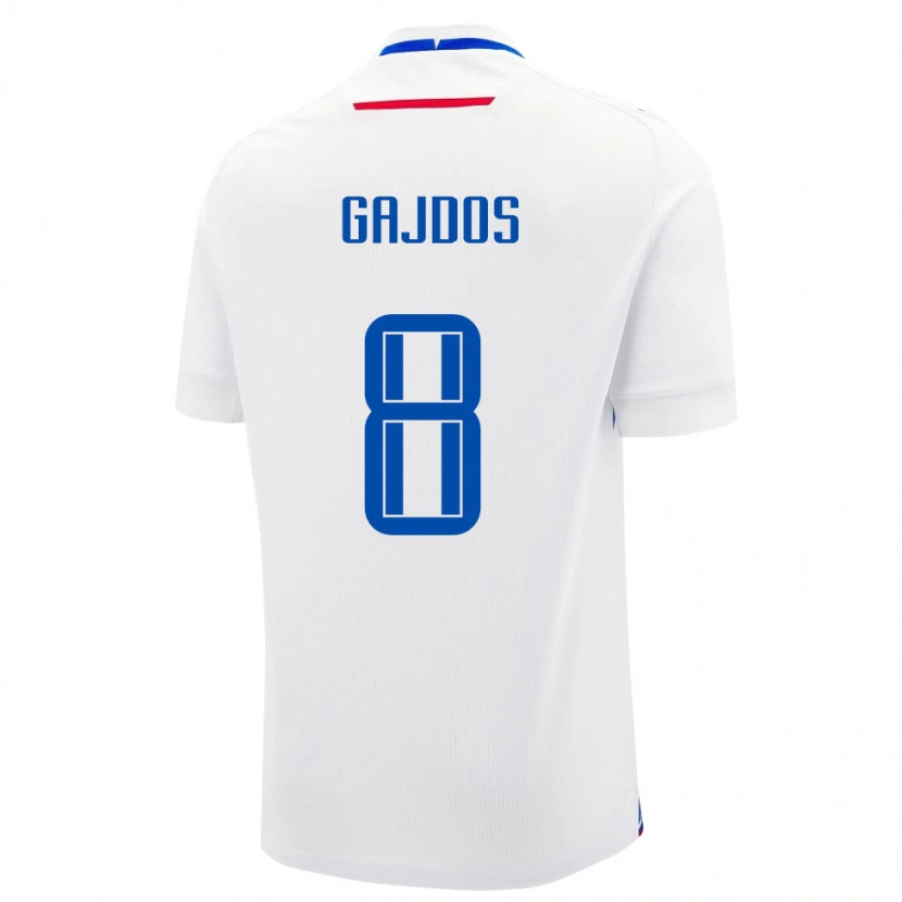 Danxen Dětské Slovensko Artur Gajdos #8 Bílá Modrá Daleko Hráčské Dresy 26-28 Dres