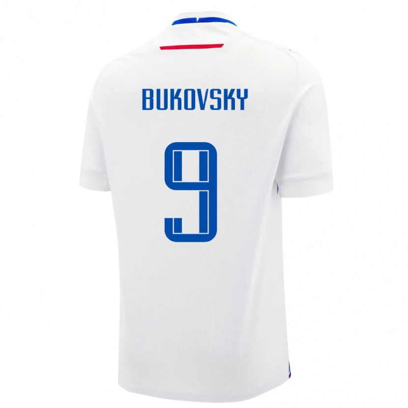 Danxen Dětské Slovensko David Bukovsky #9 Bílá Modrá Daleko Hráčské Dresy 26-28 Dres
