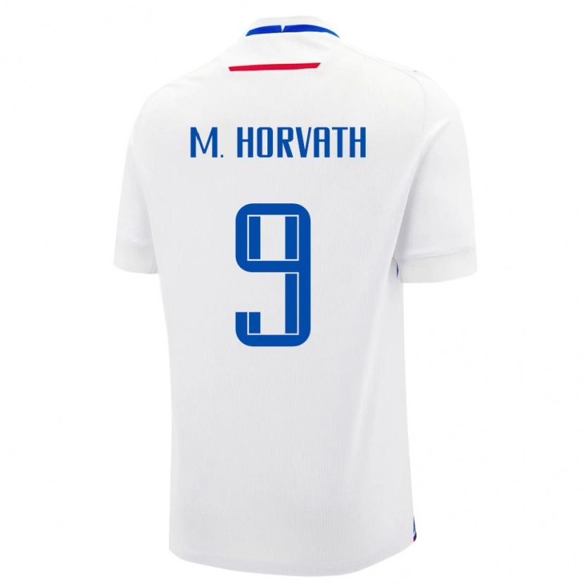 Danxen Dětské Slovensko Mark Alexander Horvath #9 Bílá Modrá Daleko Hráčské Dresy 26-28 Dres