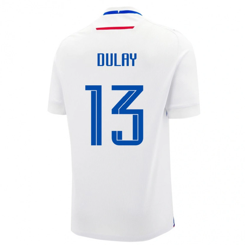 Danxen Dětské Slovensko Patrik Dulay #13 Bílá Modrá Daleko Hráčské Dresy 26-28 Dres