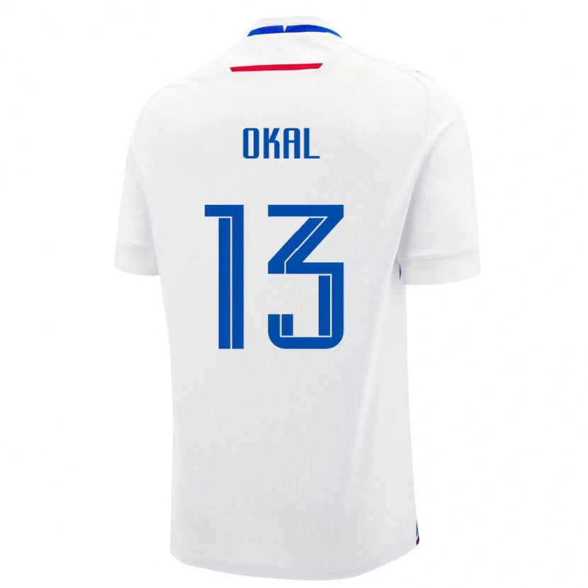 Danxen Dětské Slovensko Marek Okal #13 Bílá Modrá Daleko Hráčské Dresy 26-28 Dres