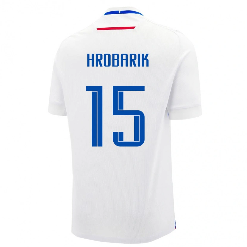 Danxen Dětské Slovensko Tobias Hrobarik #15 Bílá Modrá Daleko Hráčské Dresy 26-28 Dres
