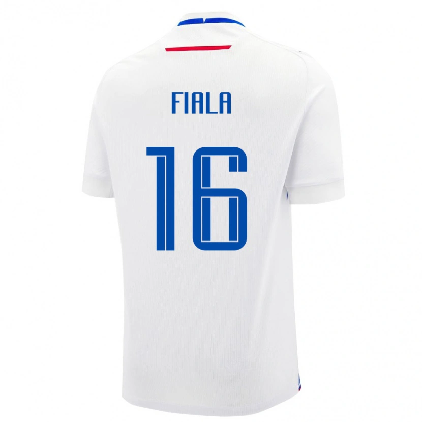 Danxen Dětské Slovensko Adrian Fiala #16 Bílá Modrá Daleko Hráčské Dresy 26-28 Dres