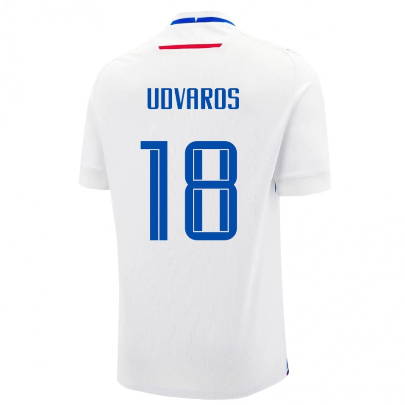 Danxen Dětské Slovensko Nathan Udvaros #18 Bílá Modrá Daleko Hráčské Dresy 26-28 Dres