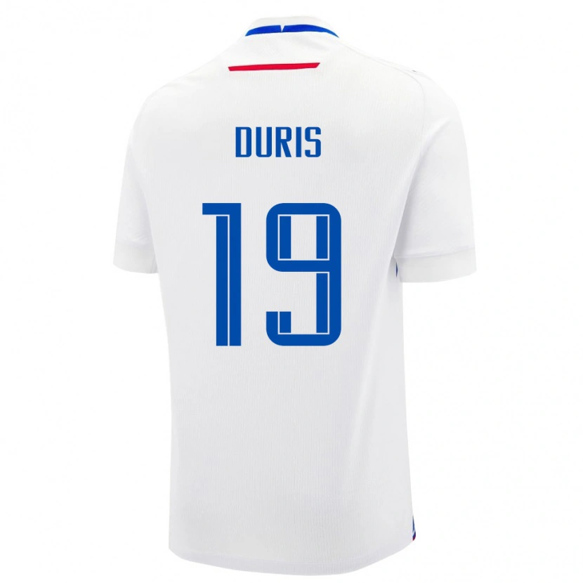 Danxen Dětské Slovensko Jakub Duris #19 Bílá Modrá Daleko Hráčské Dresy 26-28 Dres