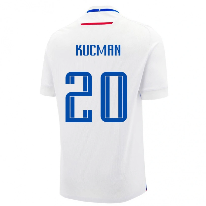 Danxen Dětské Slovensko Marcel Kucman #20 Bílá Modrá Daleko Hráčské Dresy 26-28 Dres