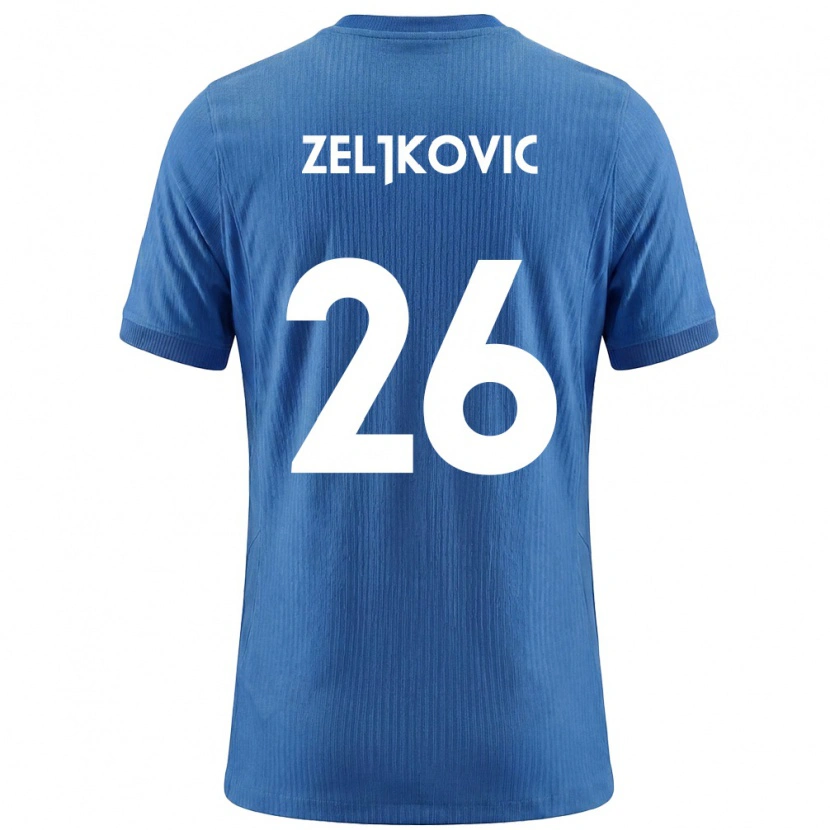 Danxen Dětské Slovinsko Adrian Zeljkovic #26 Modrá Bílá Daleko Hráčské Dresy 26-28 Dres