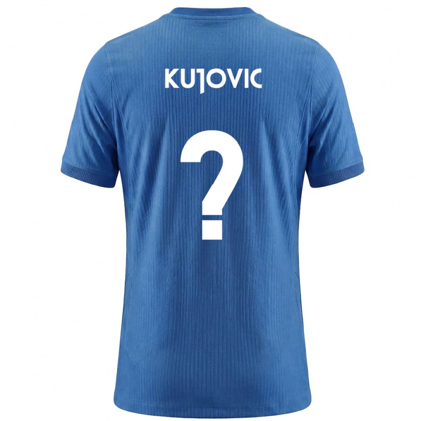 Danxen Dětské Slovinsko Tian Kujovic #0 Modrá Bílá Daleko Hráčské Dresy 26-28 Dres