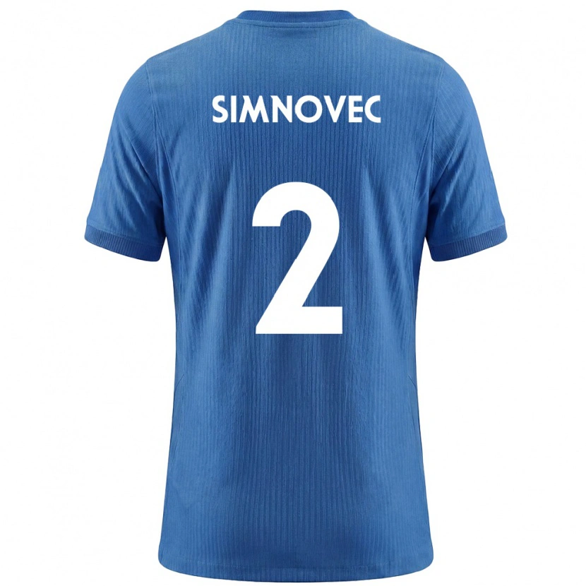Danxen Dětské Slovinsko Matevz Simnovec #2 Modrá Bílá Daleko Hráčské Dresy 26-28 Dres