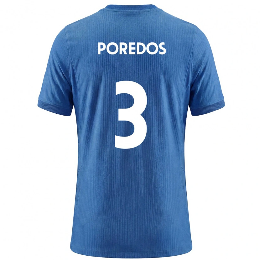Danxen Dětské Slovinsko Luka Poredos #3 Modrá Bílá Daleko Hráčské Dresy 26-28 Dres